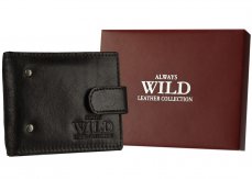 Pánska kožená peňaženka  Always Wild Denim, tmavo hnedá