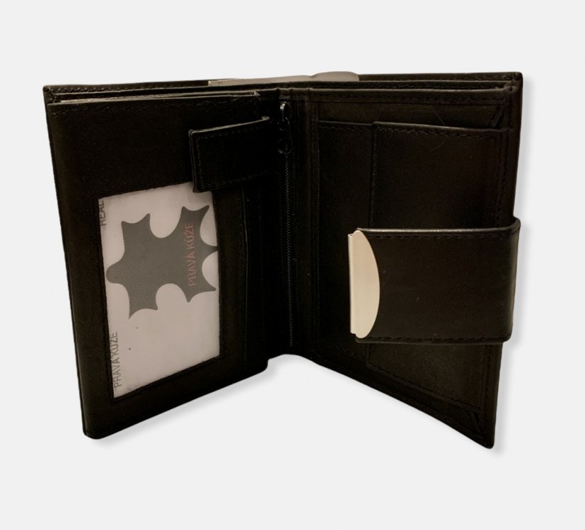 Pánská kožená peněženka Loranzo Clip, černá