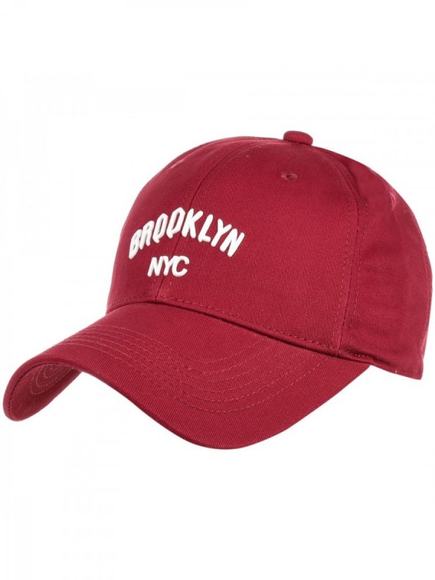 Kšiltovka Brooklyn - Barva: Vínově červená (bordó)