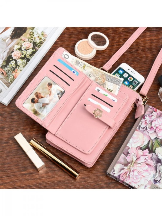 Dámská crossbody kabelka/peněženka Versoli, Excluso, tmavě růžová