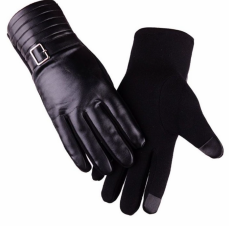 Pánské kožené rukavice YUPS, Holendam, černé