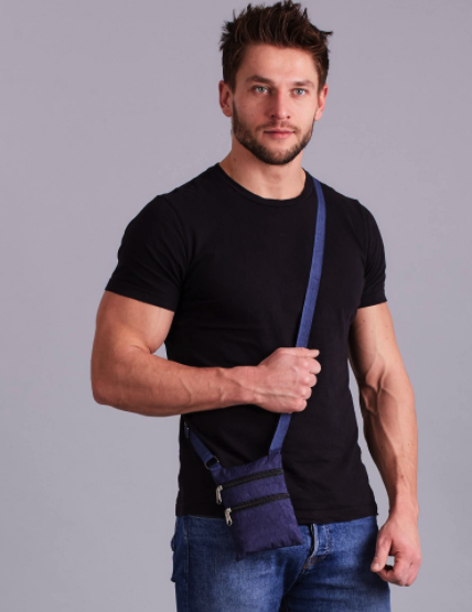 Pánska crossbody taška Lauren Torry, modrá