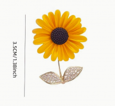 Elegantní brož Sunflower