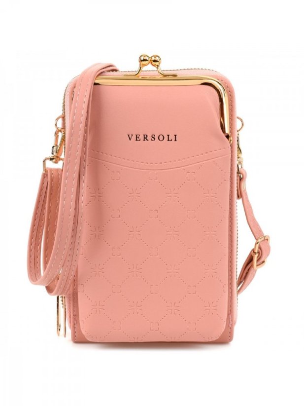 Dámská crossbody kabelka/peněženka Versoli, Reskob, růžová