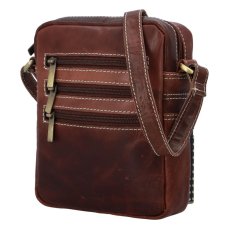 Pánská kožená crossbody taška Diviley Jameson, hnědá