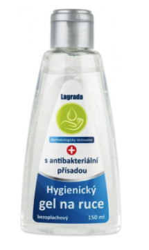 Hygienický gel Lagrada 150 ml s antibakteriálnou prísadou